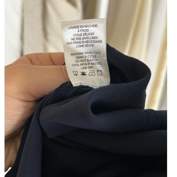 Alex & Lili Women's Size S Navy Hi-Low T Roll Tab Sleeve Shirt Dress #0271 - Picture 10 of 16